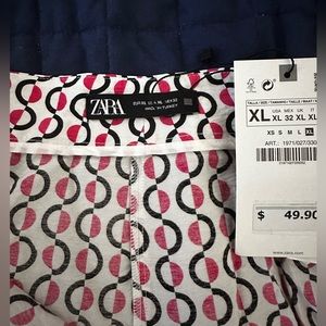 Zara high waisted wide leg satin palazzo pants